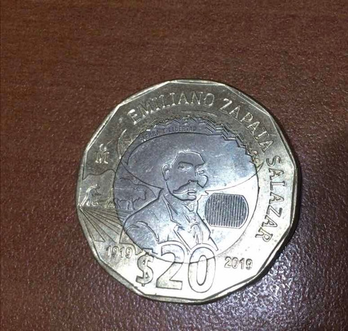 Moneda Conmemorativa Emiliano Zapata $20 Original