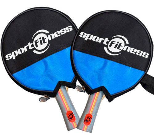 Raquetas Ping Pong Sport Fitness Con Estuche Concavo