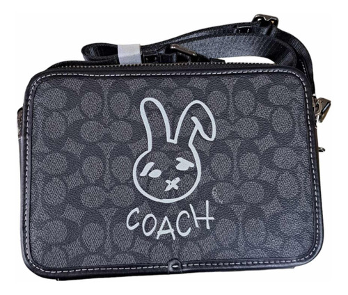 Bandolera Coach Mk Ax Original Black Bunny De Hombre - Launa