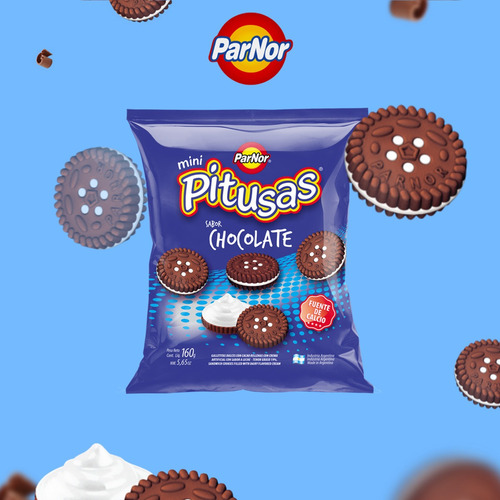 Imagen 3 de 8 de Galletitas Pitusas Chocolate Mini Galletas Dulces Rellenas