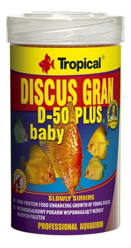 Alimento Tropical Discus Gran D50 Plus Baby Peces Disco 130g