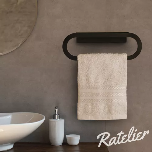 Toallero De Baño Para Pared Porta Toallas 26cm Acero Moderno