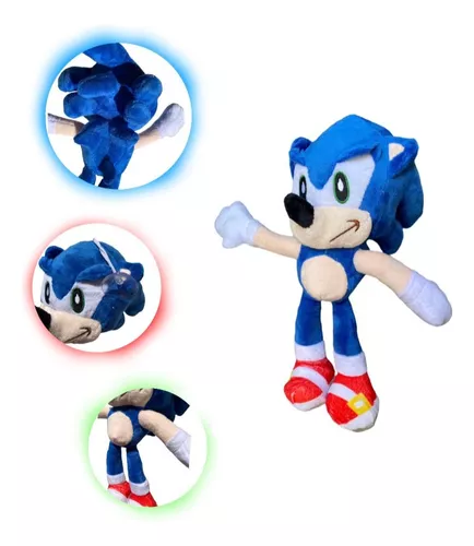 Boneco Pelúcia Sonic Grande 36 Cm Antialérgico