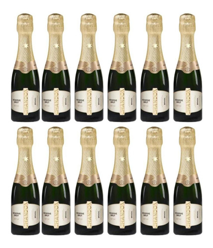 Espumante Baby Chandon Reserve Brut 187ml Kit Com 12 UnChandon Espumante Baby Chandon Reserve Brut 187Ml Kit Com 12 Un adega Chandon 187 ml pacote x 12 u