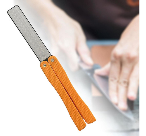 Afilador De Cuchillos De Bolsillo Portátil Naranja
