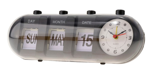 Mini Flip - Reloj De Pared, Reloj Calendario Día Fecha Hora