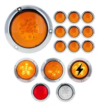 Comprar 10 Plafon 12 Led Redondo Bisel Cromo Estrobo 4 Pulgada F1