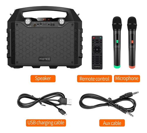 Sistema De Altavoces Pa Portátil Hotec Wireless Bluetooth Ka