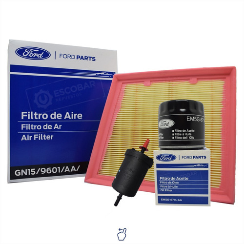 Imagen 1 de 9 de Kit 3 Filtros Aceite + Aire + Combust Ford Ka Motor 1.5 Orig