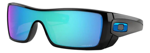 Gafas de sol Oakley Batwolf Standard con marco de o matter color polished black, lente sapphire de plutonite prizm, varilla polished black de o matter - OO9101