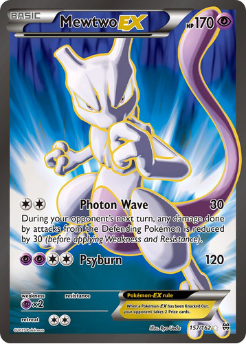 Mewtwo Ex Full Art Carta Pokémon Tcg Original+10 Cartas