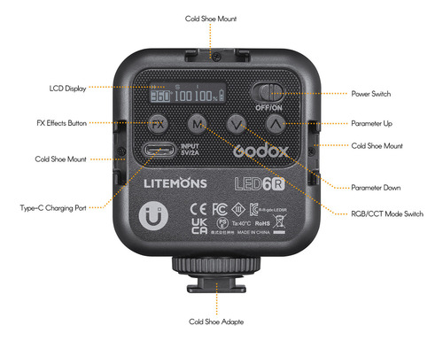 Lámpara De Fotografía, Mini Luz Led Regulable, Recargable