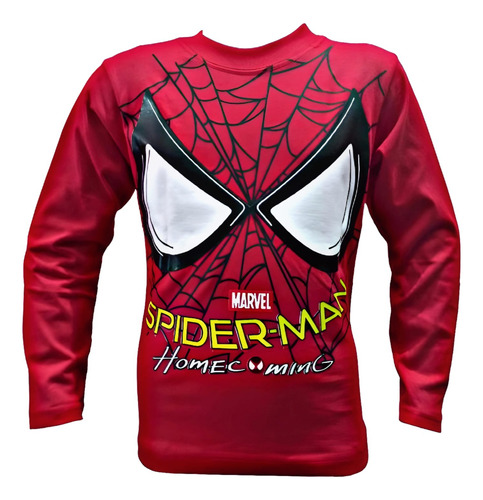 Camiseta Hombre Araña Spiderman Doble Estampa Linea Premium