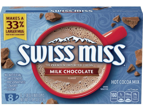 Swiss Miss Chocolate En Polvo Con Leche 313g 8unid