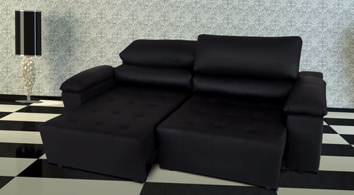 Sofa De Couro Retratil E Reclinavel 2 Mod. San Marino 2,50m