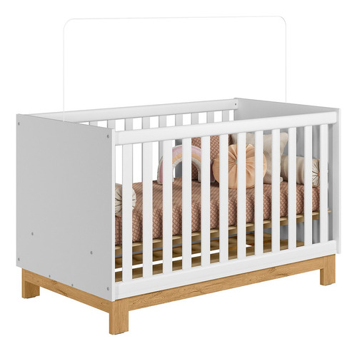Berço Slim 4315 Com Grade De Proteção Removível E Colchão