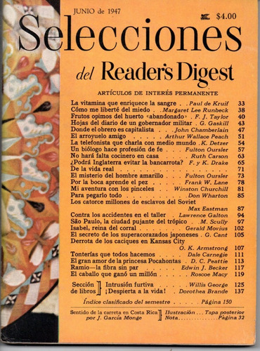 Selecciones Del Reader´s Digest Nº79 Junio 1947