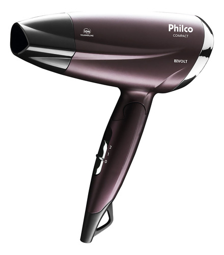 Secador De Cabelos Philco Compact Cor Roxo 127V/220V