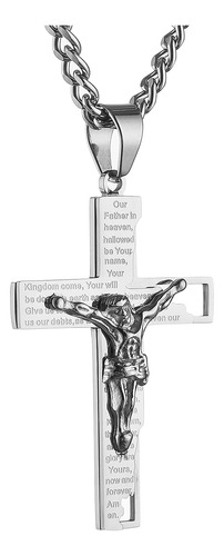 Lemu Collar Con Colgante De Oración Bíblica Y Crucifijo De Y