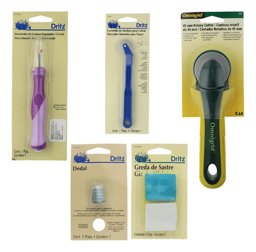 Kit De Modista Dritz Con 5pz Incluye Greda Y Dedal