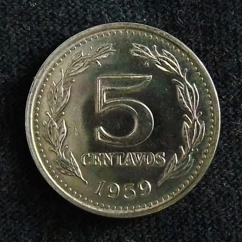 Argentina 5 Centavos 1959 Sin Circular Cj 273