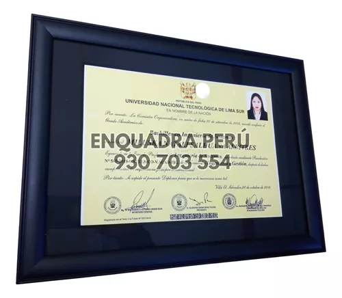 Enmarcado de títulos y diplomas