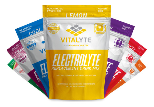 Vitalyte Electrolyte Powder 35 Oz, 40 Porciones - Mezcla De