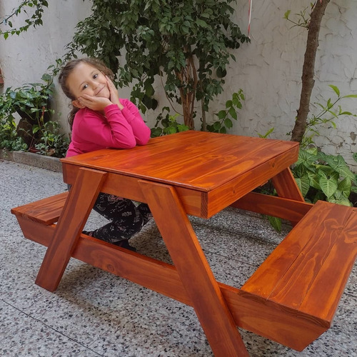 Imagen 5 de 8 de Mesa Arenera Infantil De Madera Pintado