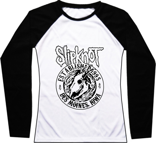 Buzo Slipknot Rock Metal Dama Raglan Bca Urbanoz