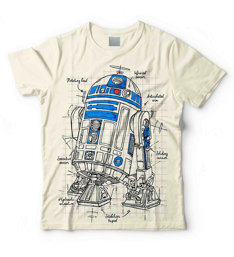 Remera Star Wars Plano R2-d2 Muy Lejano