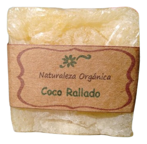 Jabón De Coco Rallado Artesanal Piel Radiante Y Nutrida