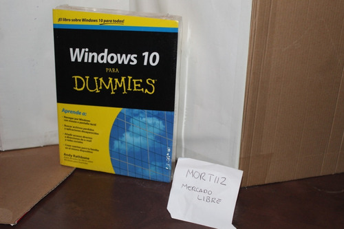 Libro Físico Guía Windows 10 Dummies Informática Microsoft (Usado)