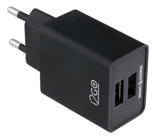 Carregador De Parede I2go 2 Saídas Usb 3,4a Preto