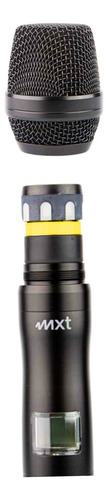 Microfone Sem Fio Uhf Mão Duplo Prof 100c Pll Uhf-9000 Mxt Cor Preto