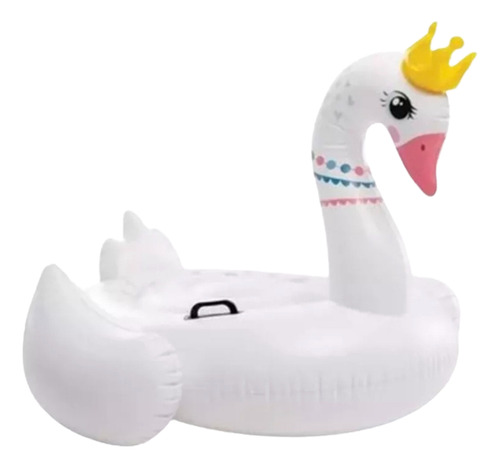 Salvavidas Cisne Inflable Diversión Vacaciones Alberca Playa Blanco
