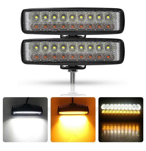 Barra Faro Auxiliar Led Moto 4x4 Jeep Blanco Ámbar Max A-vip