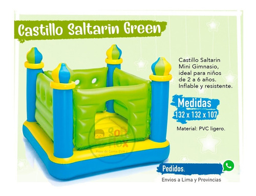 Castillo Saltarin Inflable Juegos Recreativos Gimnasio Niños