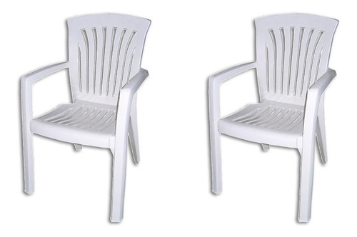 Sillas Sillon Mascardi Kansas Blancas Reforzado X 2