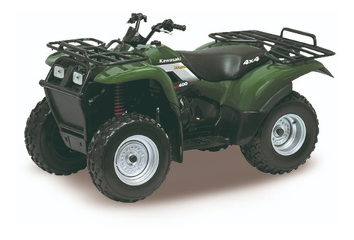 Welly 1:12 Atv Kawasaki Prairie 400 4x4 Verde Militar 62181x