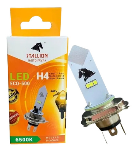 Lampada Led Farol Moto H4 Eco 500 6500k Cavalinho Stallion 