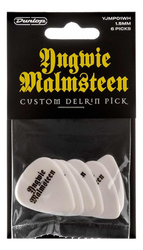 Uñetas Dunlop Signature Yngwie Malmsteen White 1.5 Mm Pack 6