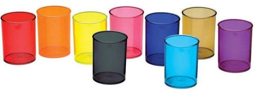 Porta Lapiz Portalapiz  Colores Plastico Traslucidos X10 Un