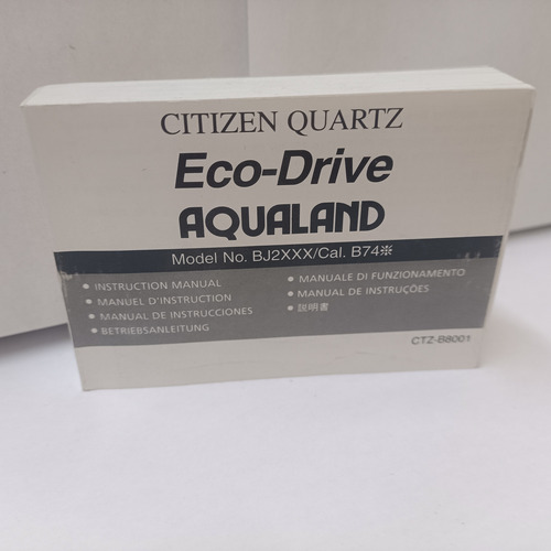 Manual E Certificado Citizen Aqualand Eco Drive Calibre B74 (Usado)