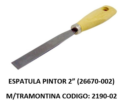 Espátula Pintor 2 Cm Acero Inoxidable.  