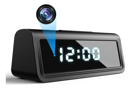 Cámara Reloj Digital Wifi Visión Nocturna 4k Ip30bw