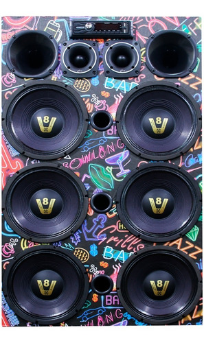 Imagem 3 de 5 de Som Casa Bob Ativa Paredão Woofer 10 Medio Grave Pancadão