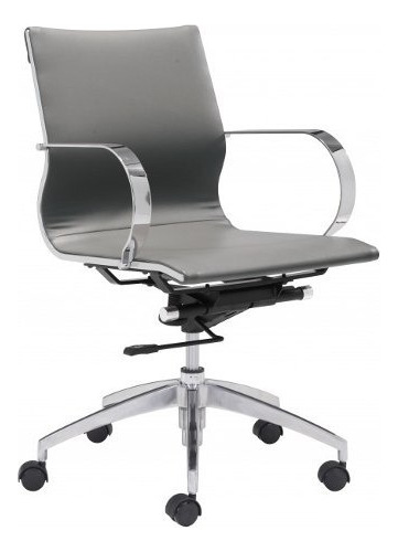 Silla De Oficina Espalda Baja Glider Këssa Cdmx Color Gris oscuro