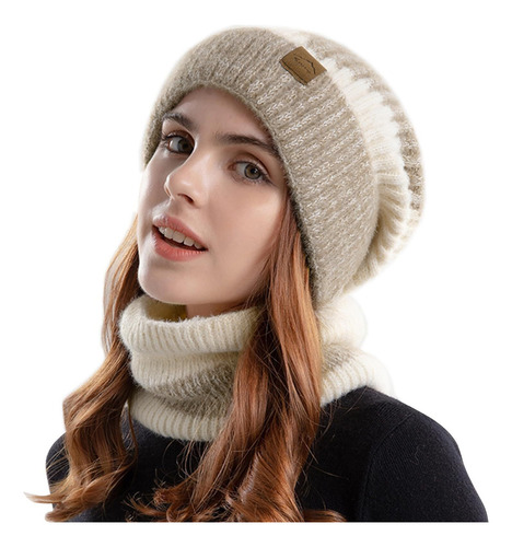 * Gorro De Punto D Invierno Cálido Conjunto De Gorro Y