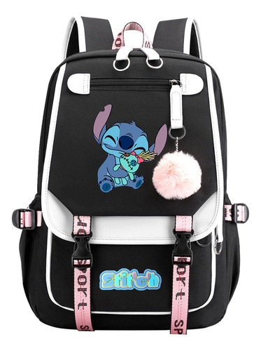 Mochila Juvenil Interstellar Baby Stitch Usb Para Hombre Y M