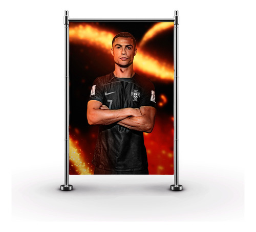 Painel Retangular Para Casadinho Cristiano Ronaldo 1,5x2,2m